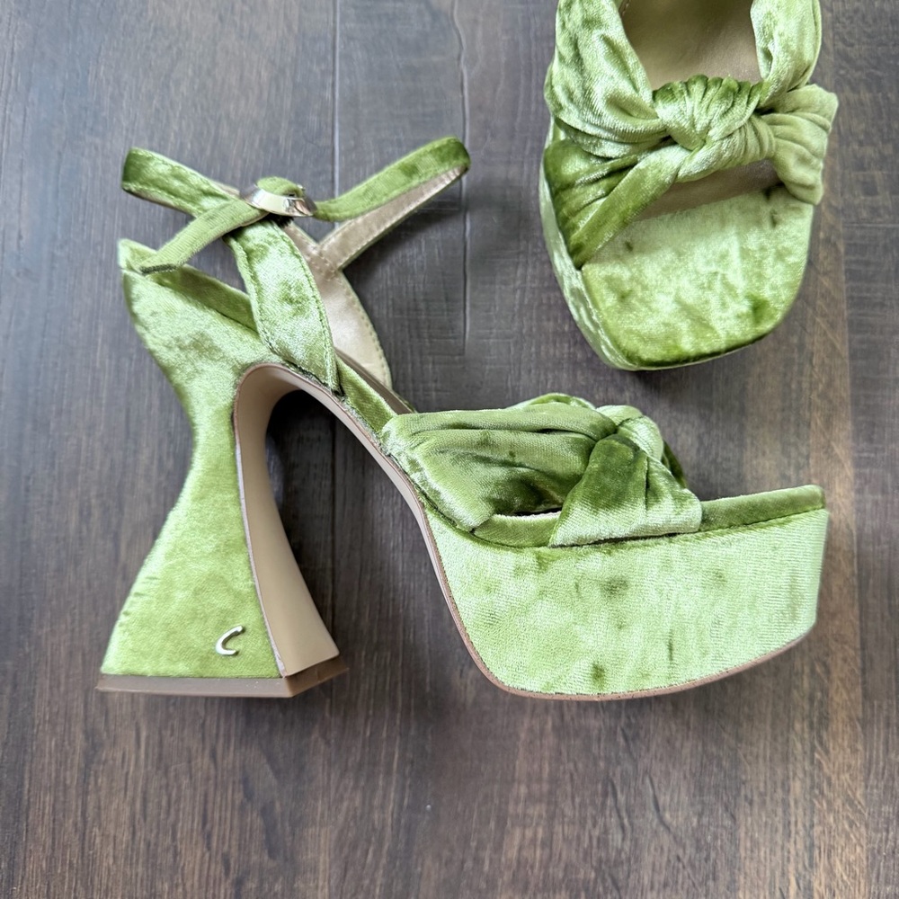 Sam Edelman Circus NY Audrea Platform Sandal | L. Jade Velvet | Size: 8 - Picture 7 of 7